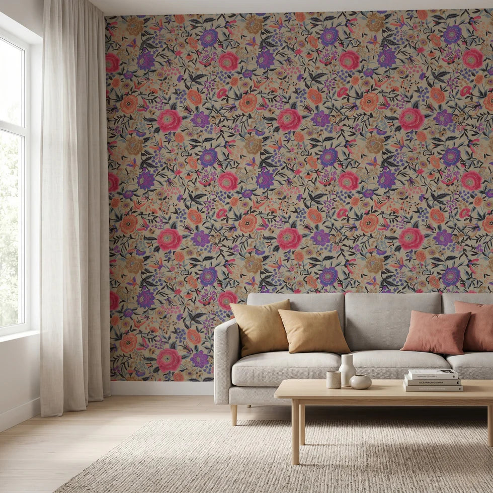 Missoni Home 1 Oriental Garden Çiçek Desen Vinil Duvar Kağıdı