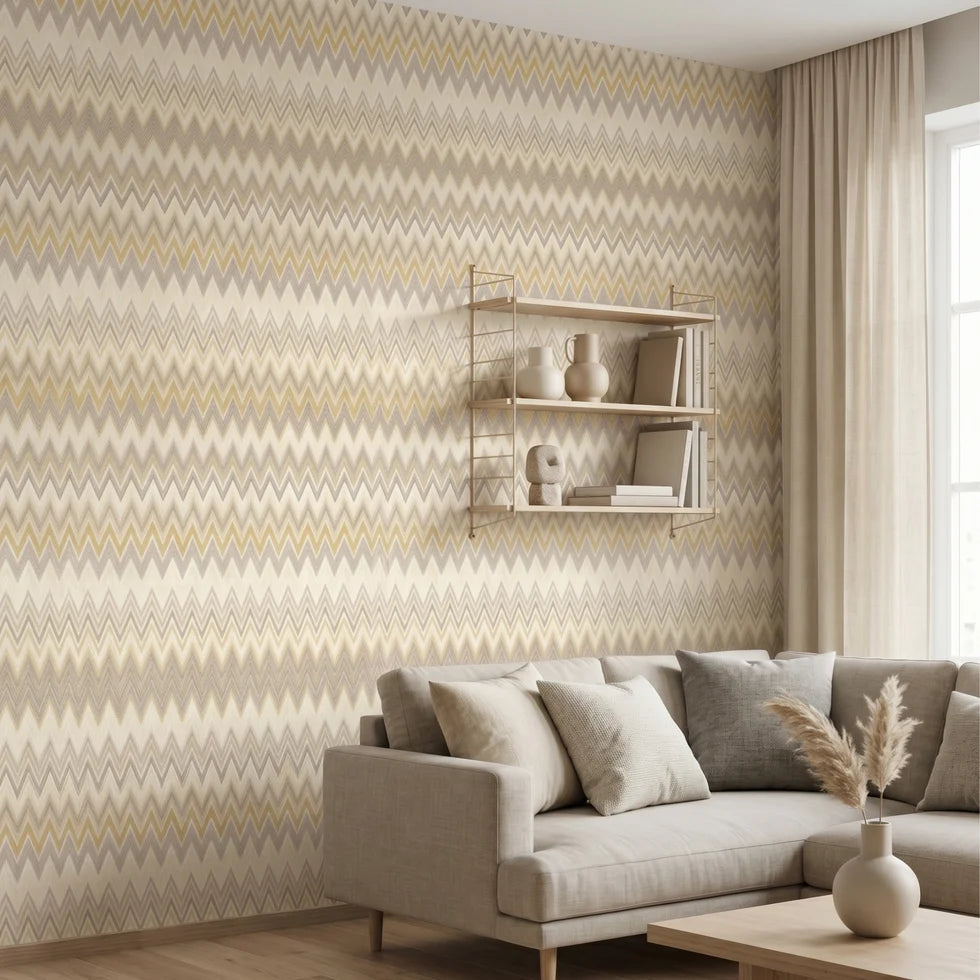 Missoni Home 1 ZigZag Multicolore Vinil Duvar Kağıdı