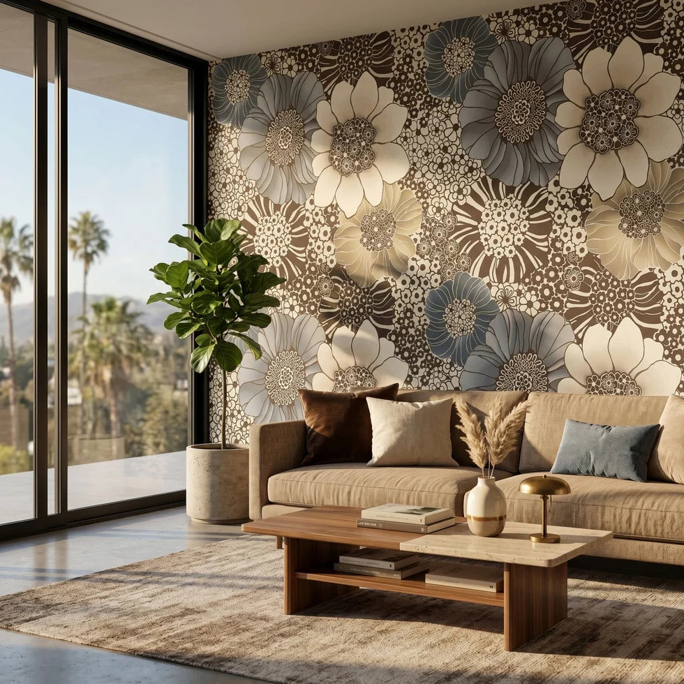 Missoni Home 1 Anemones Garden Büyük Çiçekler Duvar Kağıdı